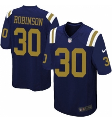 Men's Nike New York Jets #30 Rashard Robinson Limited Navy Blue Alternate NFL Jersey