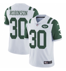 Men's Nike New York Jets #30 Rashard Robinson White Vapor Untouchable Limited Player NFL Jersey