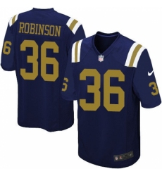 Men's Nike New York Jets #36 Rashard Robinson Limited Navy Blue Alternate NFL Jersey