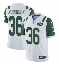 Men's Nike New York Jets #36 Rashard Robinson White Vapor Untouchable Limited Player NFL Jersey