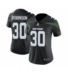 Women's New York Jets #30 Rashard Robinson Black Alternate Vapor Untouchable Limited Player Football Jersey