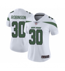 Women's New York Jets #30 Rashard Robinson White Vapor Untouchable Limited Player Football Jersey