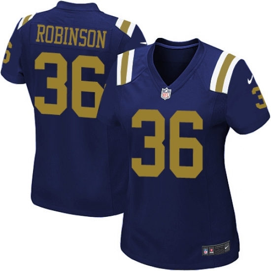 Women's Nike New York Jets #36 Rashard Robinson Limited Navy Blue Alternate NFL Jersey Women's Nike New York Jets #36 Rashard Robinson Limited Navy Blue Alternate NFL Jersey