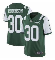 Youth Nike New York Jets #30 Rashard Robinson Green Team Color Vapor Untouchable Limited Player NFL Jersey