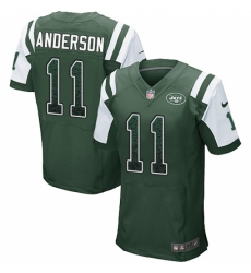 Men's Nike New York Jets #11 Robby Anderson Elite Green Home Drift Fashion NFL Jersey