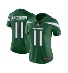 Women's New York Jets #11 Robby Anderson Green Team Color Vapor Untouchable Limited Player Football Jersey