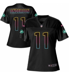 Women's Nike New York Jets #11 Robby Anderson Game Black Fashion NFL Jersey