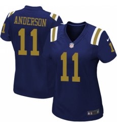Women's Nike New York Jets #11 Robby Anderson Game Navy Blue Alternate NFL Jersey