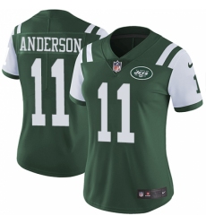 Women's Nike New York Jets #11 Robby Anderson Green Team Color Vapor Untouchable Limited Player NFL Jersey