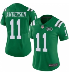 Women's Nike New York Jets #11 Robby Anderson Limited Green Rush Vapor Untouchable NFL Jersey