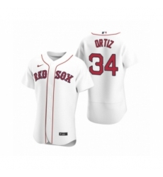 Men's Boston Red Sox #34 David Ortiz Nike White Authentic 2020 Home Jersey