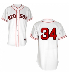 Men's Majestic Boston Red Sox #34 David Ortiz Replica White 1936 Turn Back The Clock MLB Jersey
