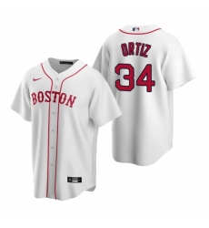 Men's Nike Boston Red Sox #34 David Ortiz White Alternate Stitched Baseball Jersey