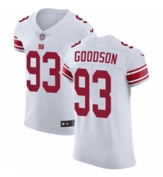 Men's Nike New York Giants #93 B.J. Goodson White Vapor Untouchable Elite Player NFL Jersey