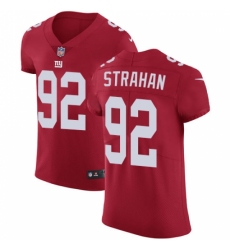 Men's Nike New York Giants #92 Michael Strahan Red Alternate Vapor Untouchable Elite Player NFL Jersey