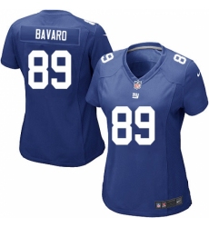 Women's Nike New York Giants #89 Mark Bavaro Game Royal Blue Team Color NFL Jersey