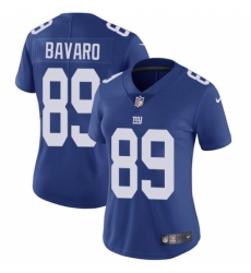Women's Nike New York Giants #89 Mark Bavaro Royal Blue Team Color Vapor Untouchable Limited Player NFL Jersey