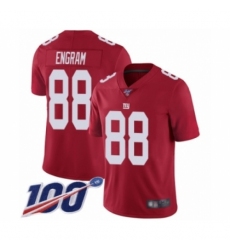 Men's New York Giants #88 Evan Engram Red Limited Red Inverted Legend 100th Season Football Jersey