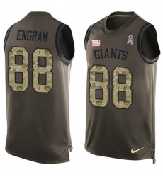 Men's Nike New York Giants #88 Evan Engram Limited Green Salute to Service Tank Top NFL Jersey