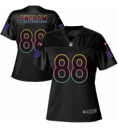 Women's Nike New York Giants #88 Evan Engram Game Black Fashion NFL Jersey