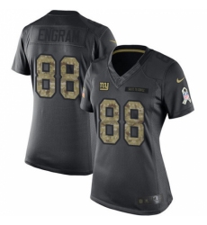 Women's Nike New York Giants #88 Evan Engram Limited Black 2016 Salute to Service NFL Jersey