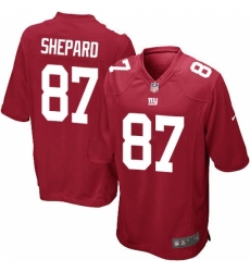 Men's Nike New York Giants #87 Sterling Shepard Game Red Alternate NFL Jersey