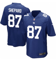 Men's Nike New York Giants #87 Sterling Shepard Game Royal Blue Team Color NFL Jersey
