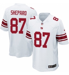 Men's Nike New York Giants #87 Sterling Shepard Game White NFL Jersey