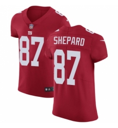 Men's Nike New York Giants #87 Sterling Shepard Red Alternate Vapor Untouchable Elite Player NFL Jersey