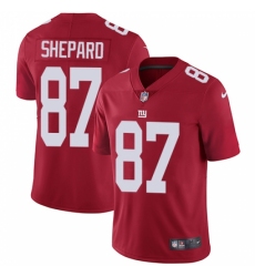 Men's Nike New York Giants #87 Sterling Shepard Red Alternate Vapor Untouchable Limited Player NFL Jersey