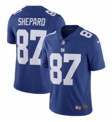 Men's Nike New York Giants #87 Sterling Shepard Royal Blue Team Color Vapor Untouchable Limited Player NFL Jersey