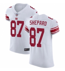 Men's Nike New York Giants #87 Sterling Shepard White Vapor Untouchable Elite Player NFL Jersey