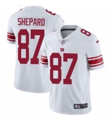 Men's Nike New York Giants #87 Sterling Shepard White Vapor Untouchable Limited Player NFL Jersey