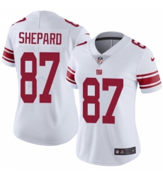 Women's Nike New York Giants #87 Sterling Shepard Elite White NFL Jersey