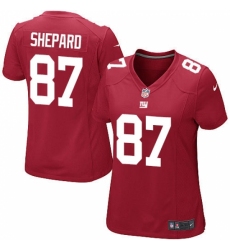 Women's Nike New York Giants #87 Sterling Shepard Game Red Alternate NFL Jersey