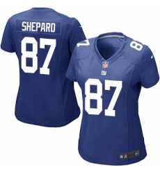 Women's Nike New York Giants #87 Sterling Shepard Game Royal Blue Team Color NFL Jersey