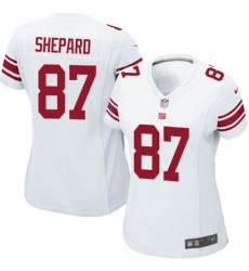 Women's Nike New York Giants #87 Sterling Shepard Game White NFL Jersey