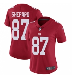 Women's Nike New York Giants #87 Sterling Shepard Red Alternate Vapor Untouchable Limited Player NFL Jersey