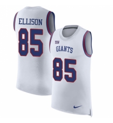 Men's Nike New York Giants #85 Rhett Ellison Limited White Rush Player Name & Number Tank Top NFL Jersey