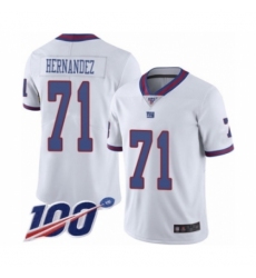 Men's New York Giants #71 Will Hernandez Limited White Rush Vapor Untouchable 100th Season Football Jersey