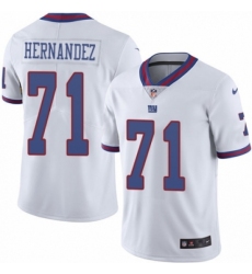 Men's Nike New York Giants #71 Will Hernandez Elite White Rush Vapor Untouchable NFL Jersey