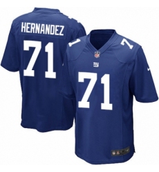 Men's Nike New York Giants #71 Will Hernandez Game Royal Blue Team Color NFL Jersey