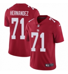 Men's Nike New York Giants #71 Will Hernandez Red Alternate Vapor Untouchable Limited Player NFL Jersey