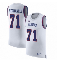 Men's Nike New York Giants #71 Will Hernandez White Rush Player Name & Number Tank Top NFL Jersey