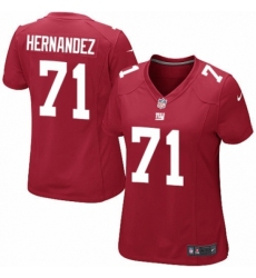 Women's Nike New York Giants #71 Will Hernandez Game Red Alternate NFL Jersey