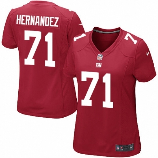 Women's Nike New York Giants #71 Will Hernandez Game Red Alternate NFL Jersey Women's Nike New York Giants #71 Will Hernandez Game Red Alternate NFL Jersey