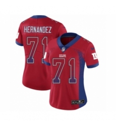 Women's Nike New York Giants #71 Will Hernandez Limited Red Rush Drift Fashion NFL Jersey