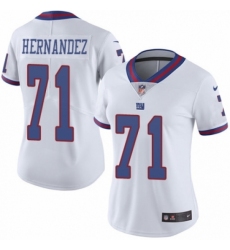 Women's Nike New York Giants #71 Will Hernandez Limited White Rush Vapor Untouchable NFL Jersey