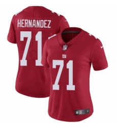 Women's Nike New York Giants #71 Will Hernandez Red Alternate Vapor Untouchable Elite Player NFL Jersey