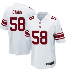 Men's Nike New York Giants #58 Carl Banks Game White NFL Jersey